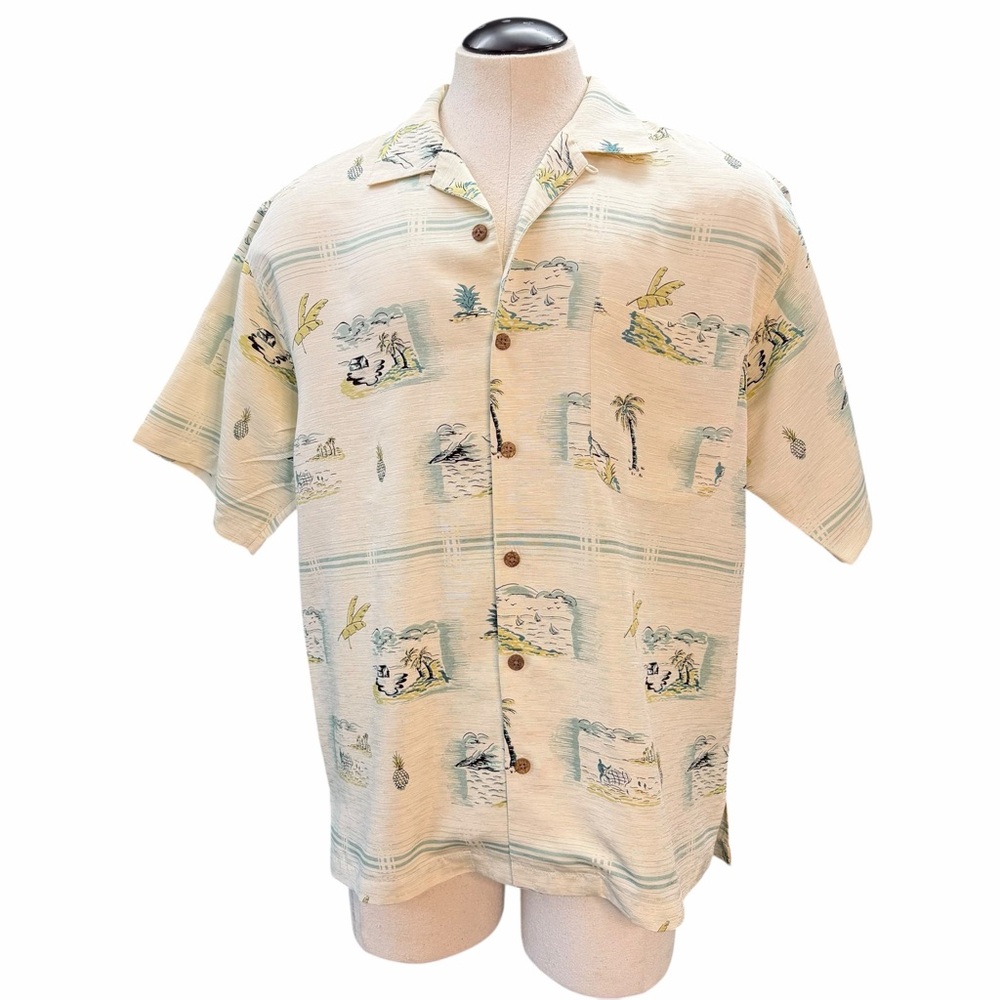 TOMMY BAHAMA‎ Vintage 100% Silk Camp Shirt – Size L